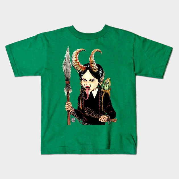 Krampus Goth Kids T-Shirt by Robisrael